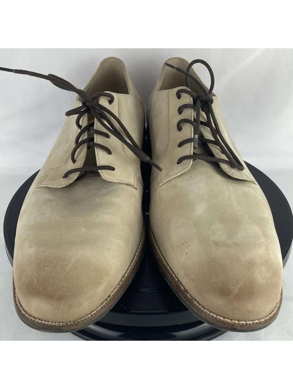 Men’s Size 11 Cole Haan Sawyer Plain Oxford Mortar Tan Nubuck Suede Dress Shoes